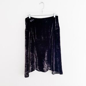 Ports 1961 Asymmetrical Velvet Gray And Pink Skirt Silk Blend